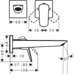 Hansgrohe Logis Fine egykaros mosdócsaptelep falsík alatti telepítéshez, 20,5 cm-es kifolyóval, matt fekete 71256670Hansgrohe Kihagyhatatlan ajánlat