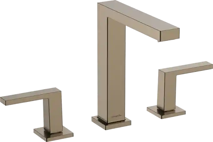 Alacsony ár Hansgrohe Tecturis E 3-lyukú mosdócsaptelep 150 EcoSmart+, Push-open lefolyógarnitúrával, szálcsiszolt bronz 73030140Hansgrohe