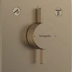 Árcsökkenés Hansgrohe DuoTurn E falsík alatti csaptelep, 2 funkciós, szálcsiszolt bronz 75417140Hansgrohe