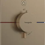 Biztonságos vásárlás Hansgrohe ShowerSelect Comfort E Falsík alatti termosztát, 1 funkciós, szálcsiszolt bronz 15571140Hansgrohe