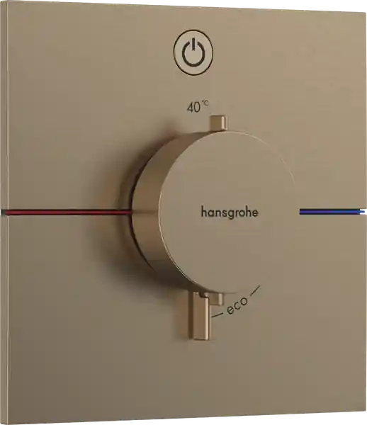 Biztonságos vásárlás Hansgrohe ShowerSelect Comfort E Falsík alatti termosztát, 1 funkciós, szálcsiszolt bronz 15571140Hansgrohe