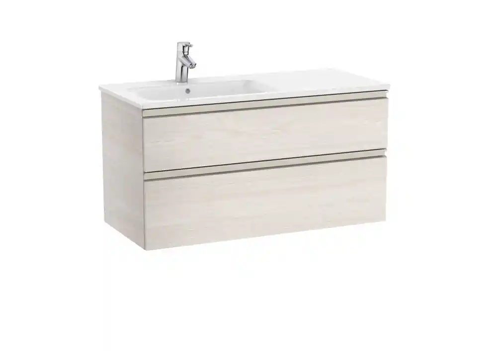 Csak ma Roca The Gap 100 cm fürdőszoba bútor balos mosdóval, északi hamu A851481434Roca