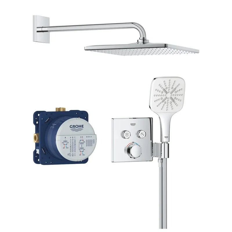 Rendeld meg most Grohe Precision SmartControl falsík alatti zuhanyrendszer Vitalio Rain Mono 310 Cube fejzuhannyal 34876000Grohe