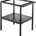 Prémium Deante Temisto fürdőszobai mosdóállvány 56,5x50 cm törölközőtartóval, matt fekete CST_X50ADeante