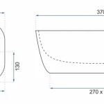 Gyors kiszállítás Rea Belinda Mini 37x25,5 cm pultra ültethető mosdó, fehér REA-U6505Rea