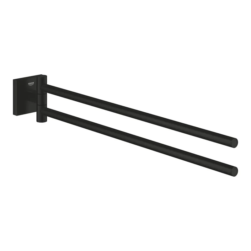 Vedd meg online Grohe Start Cube két ágú törölközőtartó, matt fekete 409762430Grohe