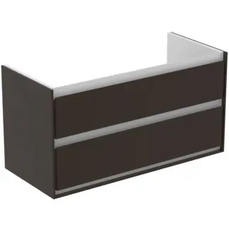 Biztonságos fizetés Ideal Standard Connect Air 100 cm fali mosdótartó szekrény 2 fiókkal, matt sötétbarna E0821VYIdeal Standard