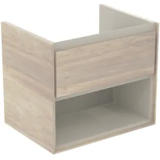 Ideal Standard Connect Air 60 cm fali mosdótartó szekrény nyitott polccal, világosbarna fa E0826UKIdeal Standard Olcsóbb