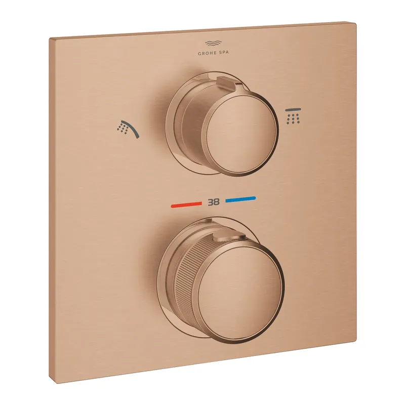 Grohe Allure termosztátos zuhanycsaptelep 2 fogyasztóhoz, Brushed Warm Sunset 29181DL2Grohe Kihagyhatatlan ajánlat
