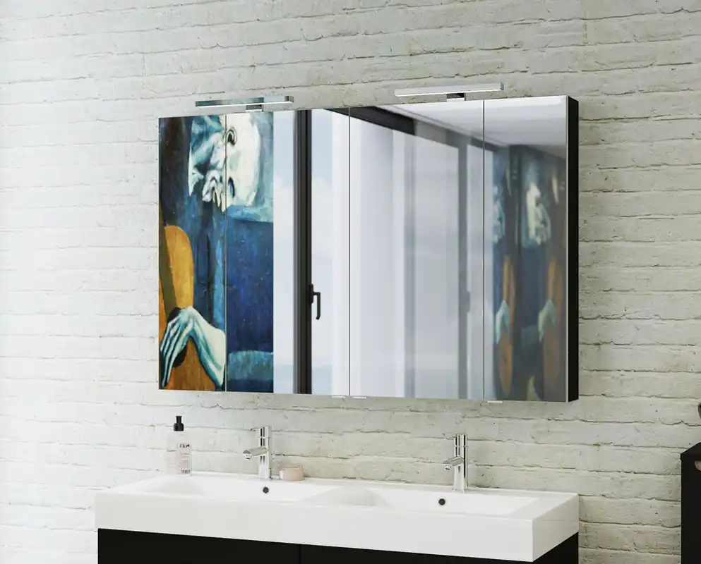 Tboss Mirror Box Vesna 120x80 cm-es tükrös szekrény led világítással, powerboxxalTboss Ne maradj le