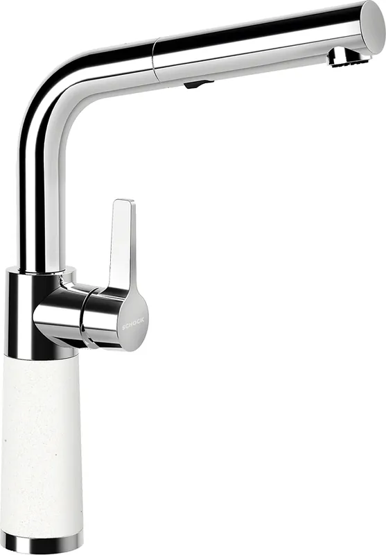 Schock SC-540 Cristalite kihúzható fejes mosogató csaptelep, fehér 557120ALPISCHOCK Ne maradj le