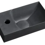 Alacsony ár Sapho PICCOLINO 31x17 cm balos betonmosdó, antracit PK30016Sapho