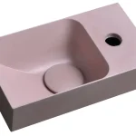 Azonnali szállítás Sapho PICCOLINO 31x17 cm jobbos betonmosdó, rózsaszín PK30521Sapho