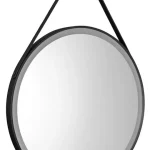 Csak ma Sapho AQUALINE STAGO 60 cm tükör LED világítással, matt fekete SG060Aqualine