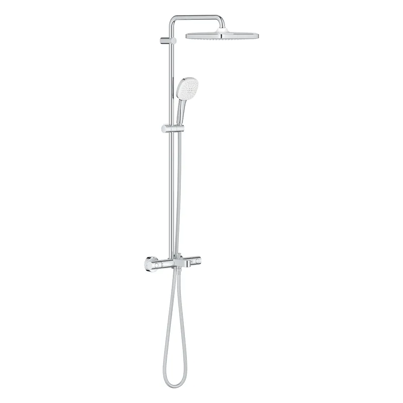 Árcsökkenés Grohe Tempesta System 250 Cube termosztátos zuhanyrendszer kádtöltővel, króm 26975001Grohe