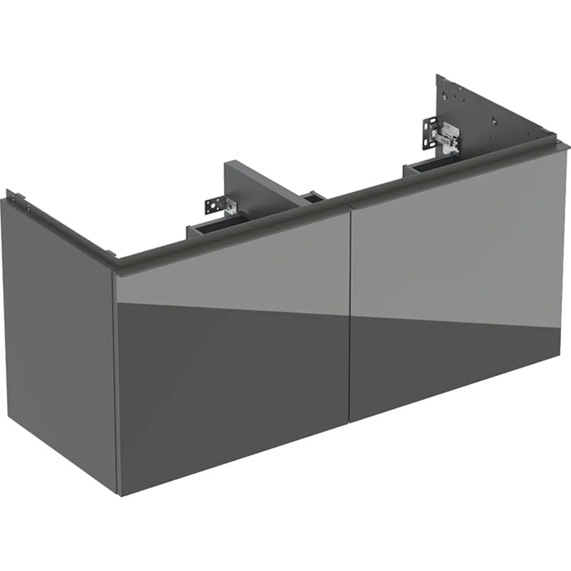 Biztonságos fizetés Geberit Acanto 120 cm alsó szekrény kétmedencés mosdóhoz, üveg láva 503.007.JK.2Geberit
