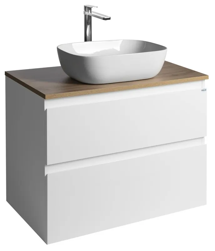 Sapho AQUALINE ALTAIR 78,5 cm mosdótartó szekrény pulttal, fehér/emporio tölgy AI280-02Aqualine Vedd meg online