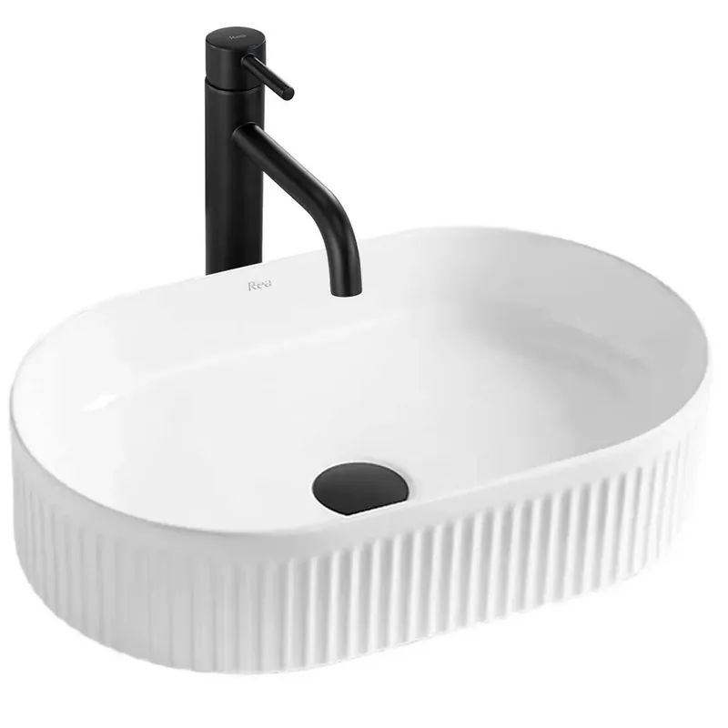 Árcsökkenés Rea Vanda 49x31 cm pultra ültethető mosdó, fehér REA-U0603Rea