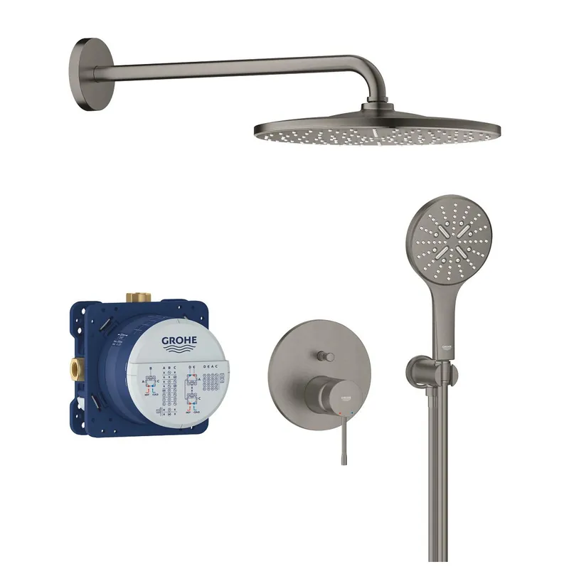Grohe Essence falsík alatti zuhanyrendszer Mono 310 fejzuhannyal, brushed hard graphite 25287AL0Grohe Vedd meg most