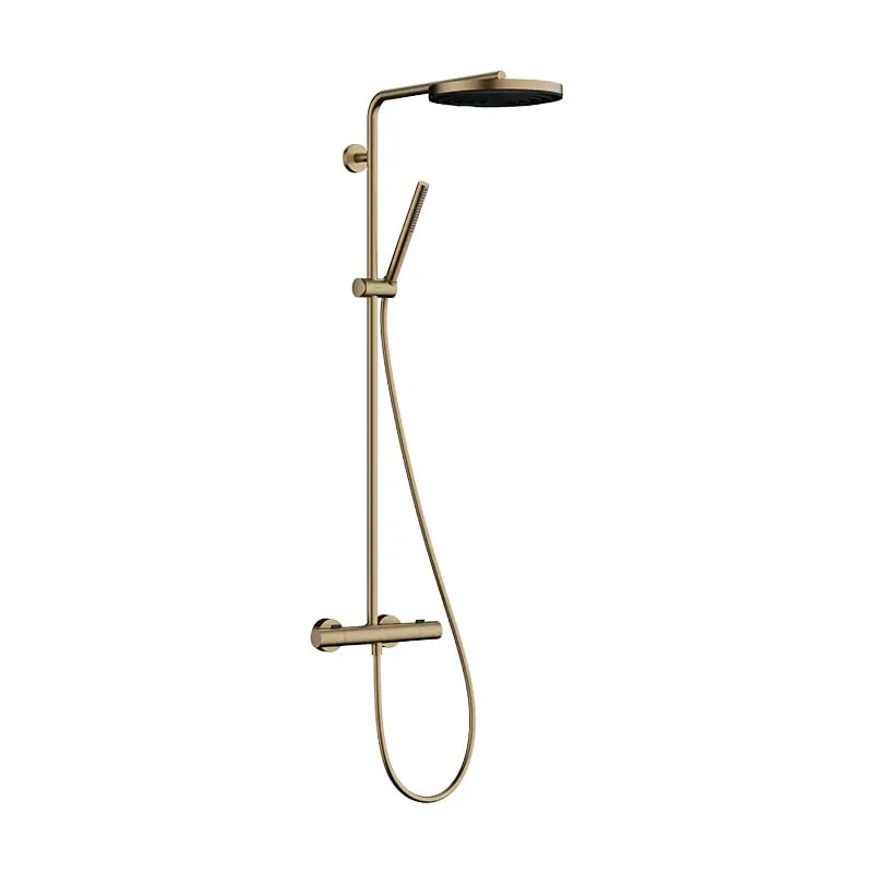 Hansgrohe Pulsify S Puro Showerpipe termosztátos zuhanyrendszer 1jet, szálcsiszolt bronz 24223140Hansgrohe Árcsökkenés