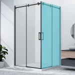 Exkluzív ajánlat Sapho GELCO DRAGON BLACK 100 cm tolóajtó sarokbelépéshez transzparent üveggel, matt fekete GD4210BSapho