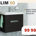 Tboss Slim 60 alsó szekrény öntött márvány mosdóval, prégelt feketeTboss Csak ma