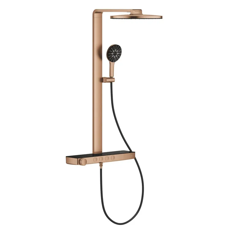Grohe Rainshower Aqua Pure termosztátos zuhanyrendszer falra szerelésre, brushed warm sunset 101680DL00Grohe Akció