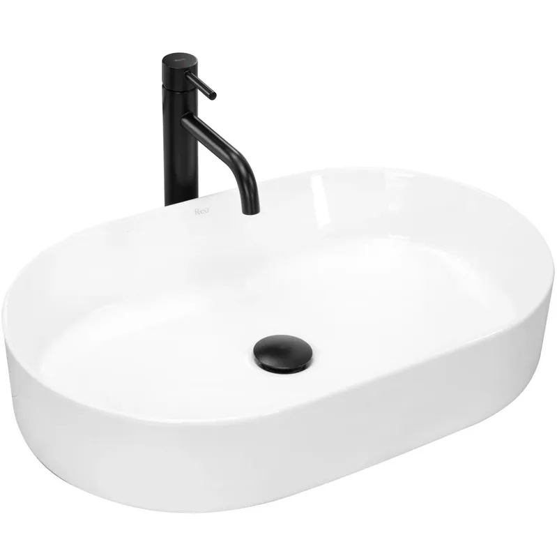 REA Nadia 60 pultra ültethető mosdó 61x38,5 cm, fehér REA-U1055Rea Végkiárusítás