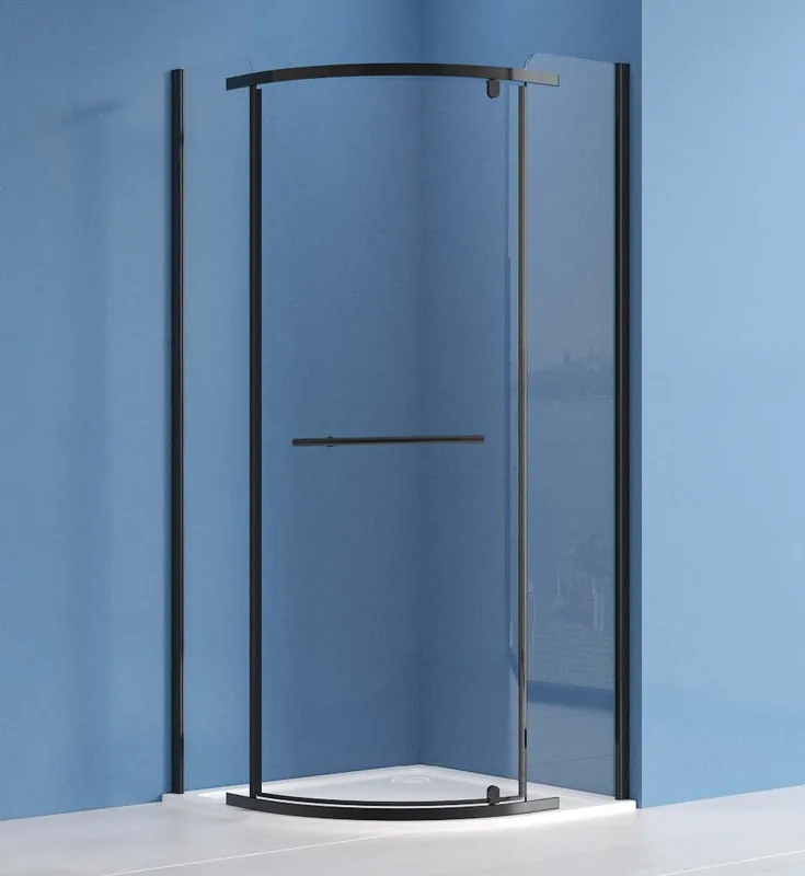 Roltechnik JANDIS 90x90 cm íves zuhanykabin transparent üveggel, matt fekete N0801Roltechnik Korlátozott ajánlat