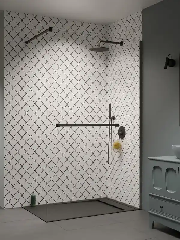 Radaway Modo New II 90 Walk-in zuhanyfal törölközőtartóval, szálcsiszolt fegyvermetál 389094-92-01WRadaway Legjobb ár