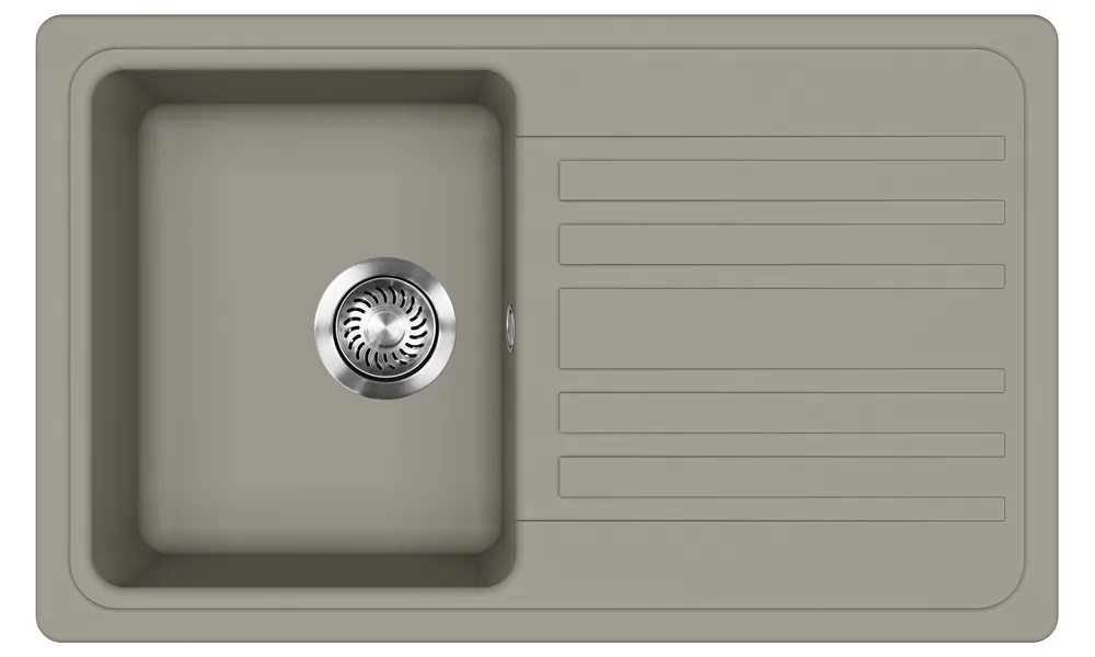 Gyors szállítás EVIDO Home 45S gránit mosogató, 765 x 460mm, platina 442065Evido