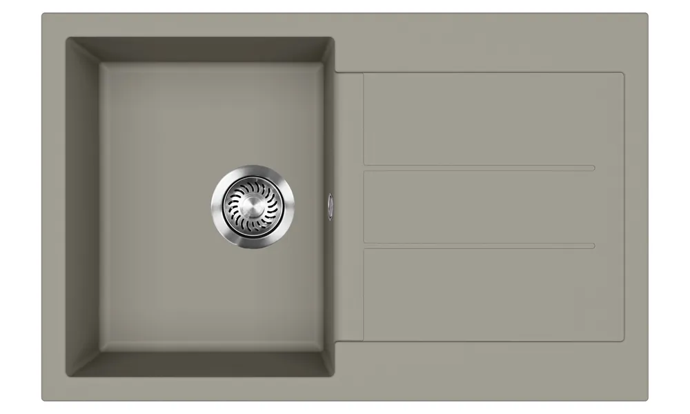 Szuper akció EVIDO Cubo 45S gránit mosogató, 780 x 500 mm, platina 442061Evido