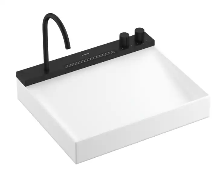 Rendeld meg most Hansgrohe Avalegra AquaUnit 580/475 mosdórendszer zuhanyvízsugárral, matt fekete 22472670Hansgrohe