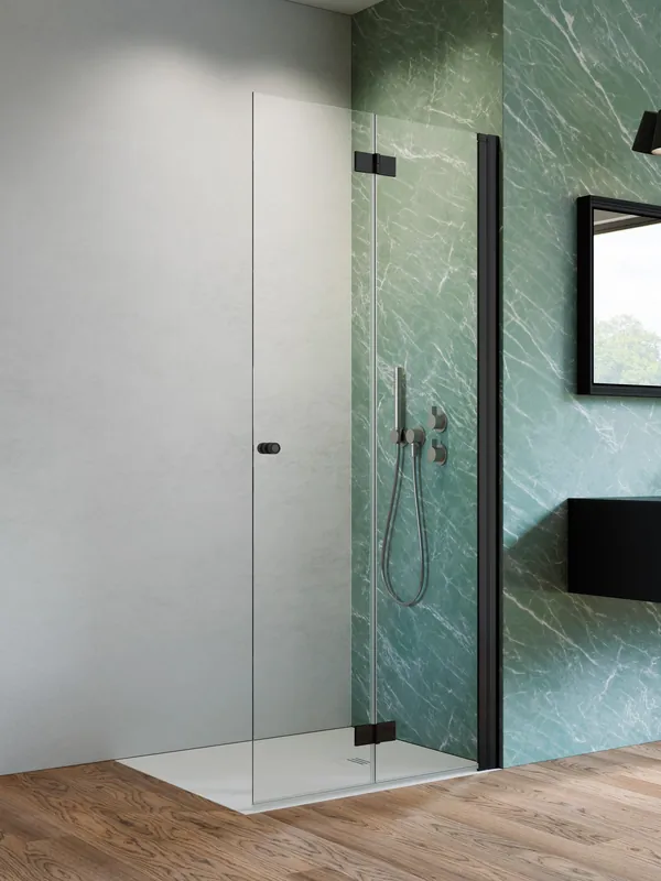 Alacsony ár Radaway Nes Black KDD-B 90 cm jobbos Walk-in zuhanyfal, matt fekete 10024090-54-01RRadaway