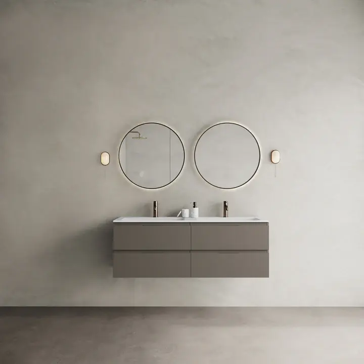 Marmy CODE 140x46x50 DUPLA függesztett alsószekrény, 4 fiók, laminált (mosdó nélkül) Dark Taupe 20 40 24 14 00 74Marmy Expressz kézbesítés