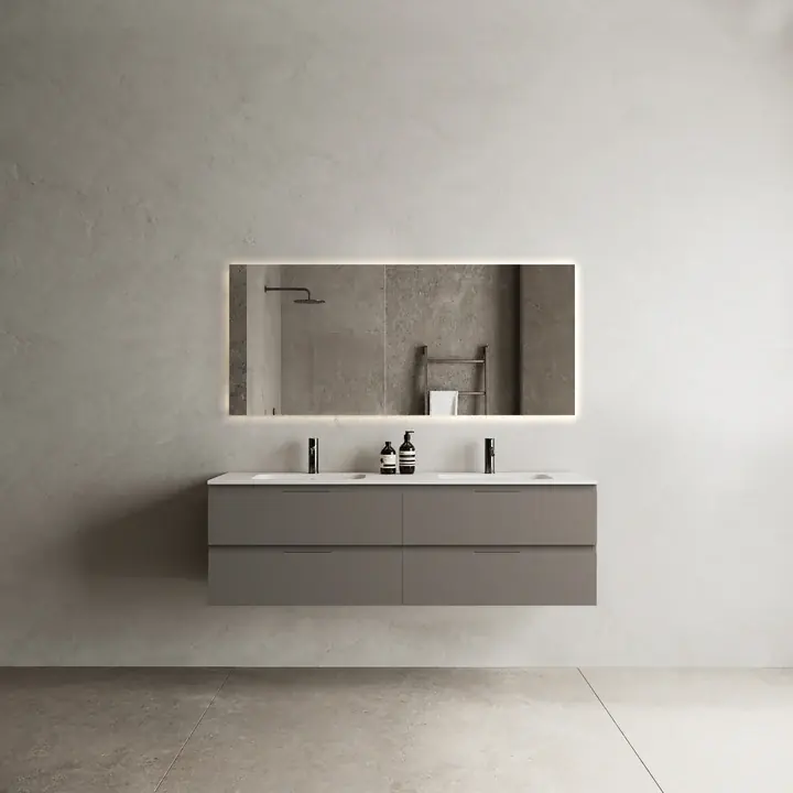 Marmy CODE 160x46x50 DUPLA függesztett alsószekrény, 4 fiók, laminált (mosdó nélkül) Dark Taupe 20 40 24 16 00 74Marmy Olcsó