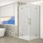 Biztonságos fizetés Sapho TRINITY GOLD 90x90 cm zuhanykabin matt üveggel, matt arany GT2290-90M-GSapho