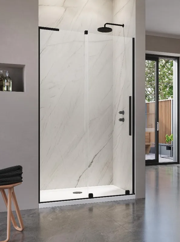 Radaway Furo SL Black DWJ 120 cm balos zuhanyajtó, matt fekete 10307622-54-01L, 10110580-01-01Radaway Alacsony ár