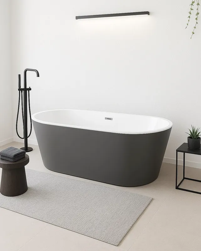 Inspiro Design Milazzo Grigio szabadonálló kád 170x80 cm, szürke/fehérInspiro Design Rendeld meg most