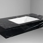 Csak ma DesignFlow - Mediterrán Kerámia - Egyedi, kézzel készített mosdópult - 1000x550x120 - Négyszögletes mosdó - Marquina Select